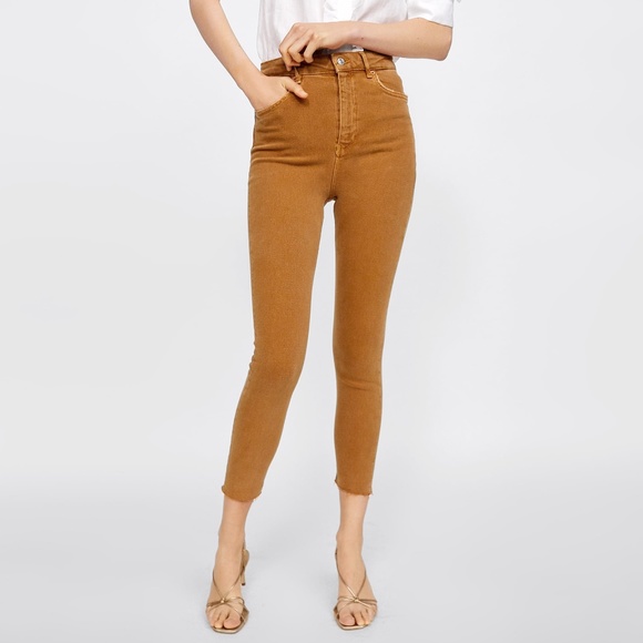 Zara 80's high waisted colored skinny jeans 4